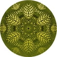 thumbnail image 1 of Ahgly Company Machine Washable Indoor Round Transitional Green Area Rugs, 5' Round, 1 of 7