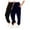 Dark Blue 1, variant on 2PC Women Sweatpants Elastic High Waisted Loose Athletic Jogger Running Gym Workout Trousers with Pockets