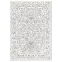 SAFAVIEH Martha Stewart Sabrina Kelia Floral Area Rug, Ivory/Light Grey, 5' x 8'