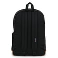 thumbnail image 2 of JanSport - Mochila adecuada para viajes, trabajo o portátil, con parte inferior de piel, color negro, 2 of 5