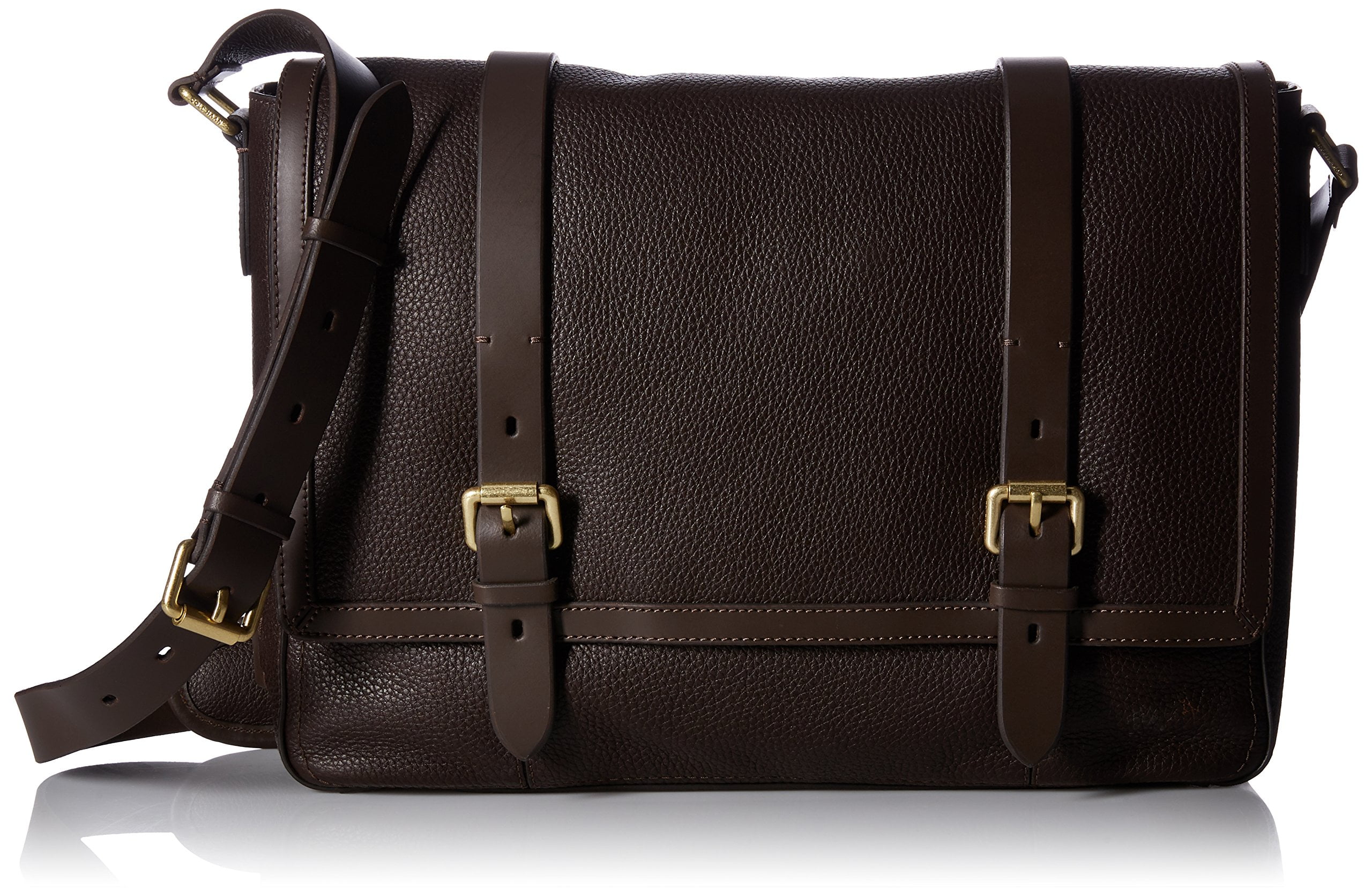 men's pebbled messenger bag