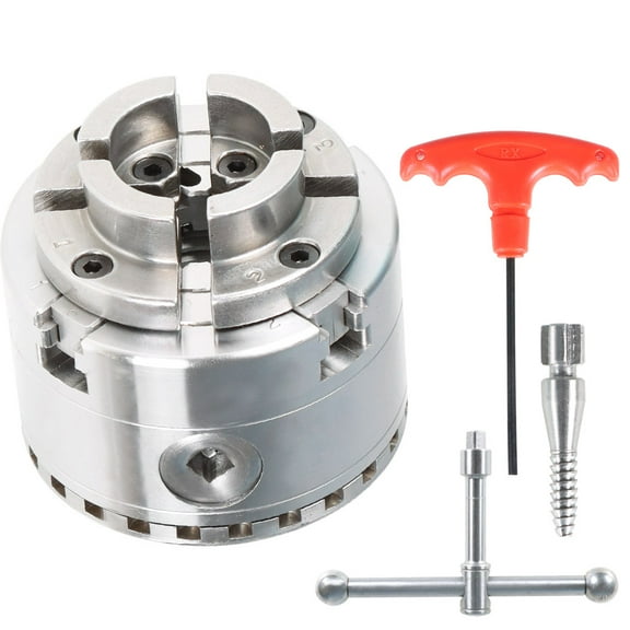 munirater 2.75" 4-Jaw Self-Centering Keyed Lathe Chuck 1" x 8TPI  For the Wood Lathes
