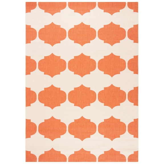 Safavieh Courtyard Elwyn Geometric Indoor/Outdoor Area Rug, Beige/Terracotta, 9' x 12'