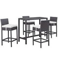 thumbnail image 2 of Modway Convene 5 Piece Outdoor Patio Pub Set in Espresso White, 2 of 4