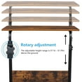 thumbnail image 6 of UWR-Nite Tray Table, Adjustable Sofa Bed Side Table Portable Desk with Wheels Overbed Table Laptop Cart with Open Shelf, 6 of 7