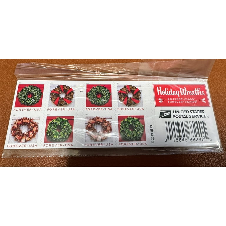 Holiday Delights Forever Postage Stamps Book of 20 First Class US Postal  Christmas Celebrations Wedding Anniversary Party Traditions (20 Stamps)