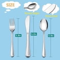 thumbnail image 4 of JUNWELL 15-Piece Kids Silverware Set  Stainless Steel Toddler Flatware Cutlery Set   Metal Tableware Service for 4  Include Knives Forks Spoons, 4 of 7