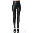 thumbnail image 6 of Womens Faux Leather High Waisted Leggings, 6 of 7