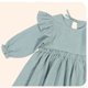 thumbnail image 4 of Odeerbi Niñas Ruffle Manga Larga Vestido de Algodón Primavera Verano Princesa Vestidos Color Sólido Cuello Redondo Dulce A-Line Vestido, 4 of 8