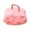Pink, variant on Vnanda Cake Keeper with Cover & Cupcake Insert - Plastic Cupcake Carrier with Handle - Round Cake Carrier with Lid for Transport Cakes - Caddie for Travel & Includes Cake Turntable