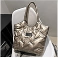 thumbnail image 2 of LinYooLi Puffer Tote Bag For Women Quilted Puffy Hobo Handbag Lightweight Padded Down Winter Shoulder Bag, 2 of 8