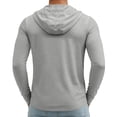thumbnail image 5 of Hearthz Men's UPF50+ Outdoor Jacket Full Zip Sun Protection Quick Dry Long Sleeve Fishing Shirts for Men with Pockets Light Gray M, 5 of 9