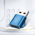 thumbnail image 3 of Charging Adapter Mini Phone USB to Type-C Converter Portable USB 3.0 Aluminum Alloy Adapter, Blue, 3 of 7