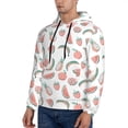 thumbnail image 3 of Fotbe Men's Hoodie with Fruit Pattern - Kangaroo Pocket Pullover Hooded Sweatshirt, Perfect for Daily Wear, Travel, and Home-4X-Large, 3 of 7