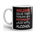 thumbnail image 2 of 11 oz Welder Coffee Mug Solve Their Problems With Rationality Also With Alcohol Craftsman Best Present Ceramic Novelty Tea Cup, 2 of 3