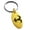Gold, variant on Stainless Steel Ancient Tribal Mercy Rune Engraved Small Oval Charm Keychain Keyring