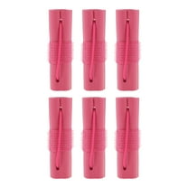 Unique Bargains 6pcs Sponge Hair Rollers for Women 3.74"x0.98" Rose Red