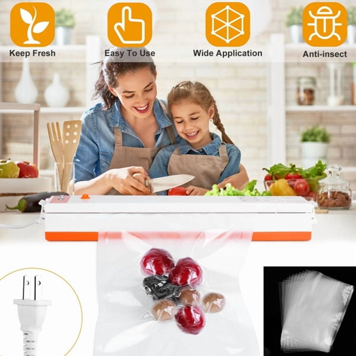 Vacuum Sealer Machine Household Automatic Food Vacuum Sealer Quick Sealing System Machine For Fresh Food Dry Moist Food