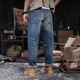 thumbnail image 3 of Jeans Rétro Rouge-Oreilles en Denim pour Hommes Jeans Slim Droits Toutes Saisons Pantalons pour Hommes, 3 of 6