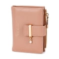 thumbnail image 2 of Deago Women's Slim PU Leather Bifold Wallet Credit Card Holder with ID Window & Zipper Coin Pocket Purse (Khaki), 2 of 8