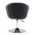 thumbnail image 6 of Hopper Black and Polished Chrome Faux Leather Adjustable Height Chair, 6 of 6