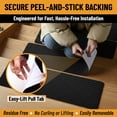thumbnail image 6 of Ottomanson Non-Slip Indoor Carpet Stair Treads with Peel & Stick Self-Adhesive for Wood Stairs 7.9" x 29.9", 7 Pack, Black, 6 of 6