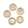thumbnail image 6 of 5 Pieces Christmas Sealing Waxing Stamps Brass Head Durable 25mm Sealing Stamp for Wedding Invitation Party Christmas Invitations Snowflake, 6 of 10