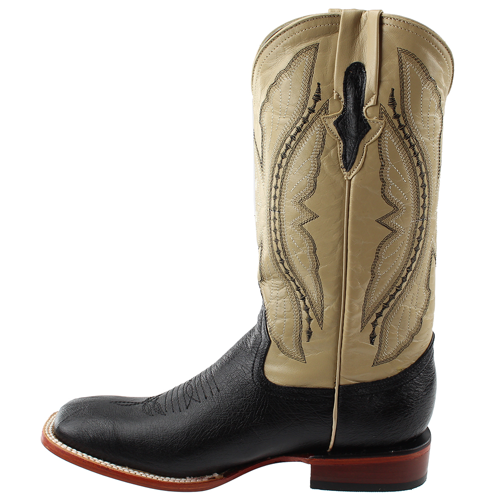 Men's Smooth Quill Ostrich Exotic Boot Square Toe - 1029309 - image 4 of 7
