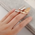 thumbnail image 4 of Trayknick 1Pc Luxury Nail Extension Band Fingertip Nail Ring Jewelry Accessory Golden, 4 of 10