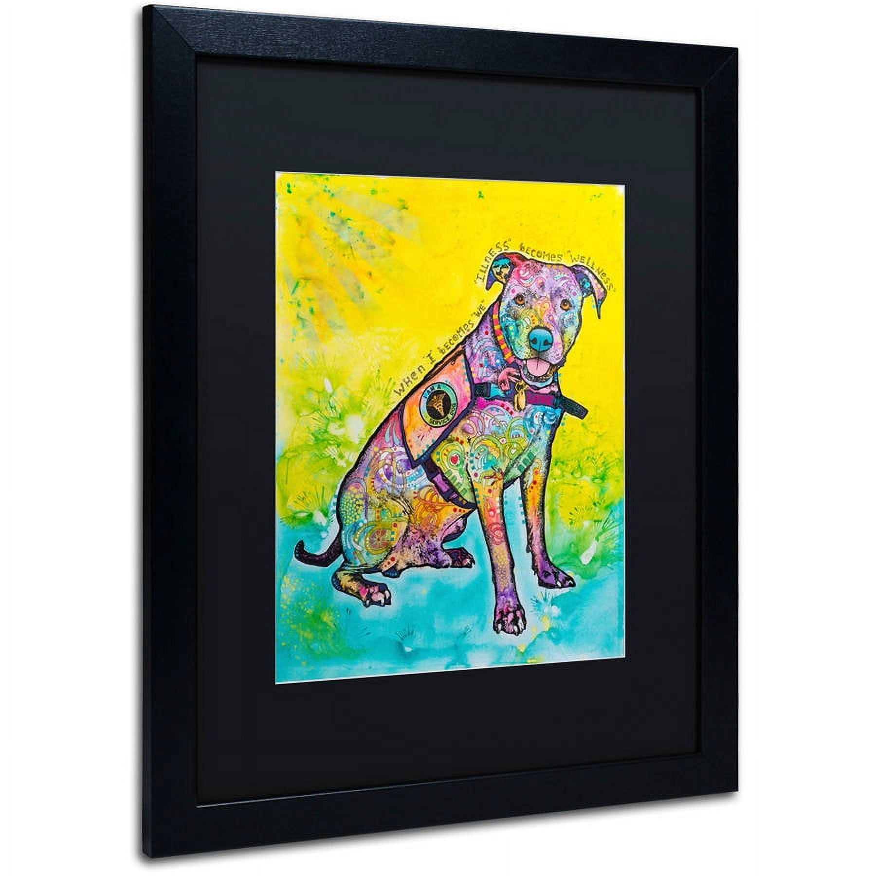 Trademark Fine Art "K-9 Patrol Large-005" Canvas Art by Dean Russo, Black Matte, Black Frame
