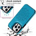 thumbnail image 4 of Phone Case Design for iPhone 16 Pro Flip Folio Wallet Case with Credit Card Holder Slot PU Leather Cases Durable Kickstand Protective Cover for Women Men Girls 6.3 inch Blue, 4 of 6