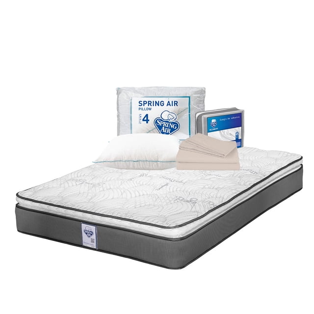 Colchón King Size Prestige Spring Air + Almohada + Juego de Sábanas