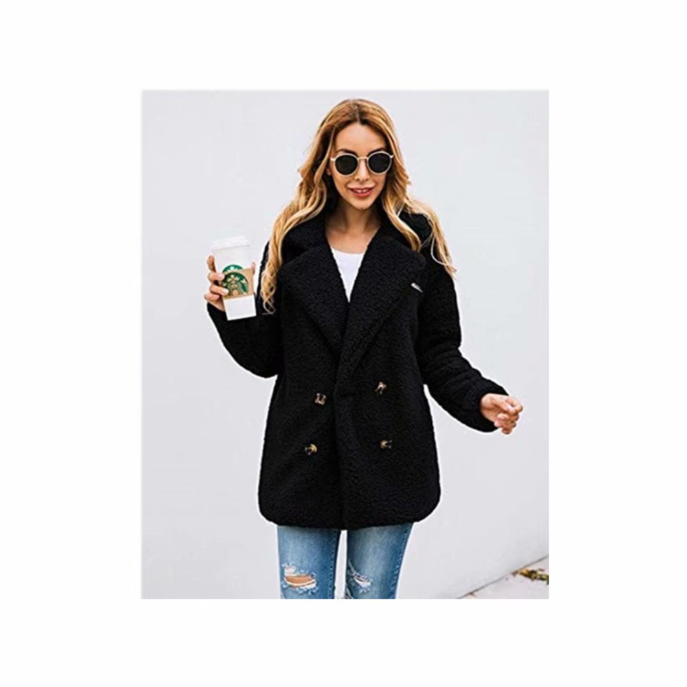 Fuzzy peacoat hotsell