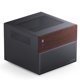 thumbnail image 1 of Funda para PC JONSBO N4, NAS negra, madera de nogal, 8 compartimentos, micro ATX, 1 of 9