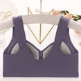 thumbnail image 4 of Breezora Women's Senior Friendly Front Close Bra Comfort Soft Fabric Full Coverage Undergarment Easy Wear Design Daily Essential Wear 48 Size Purple, 4 of 7