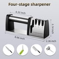 thumbnail image 2 of Knife Sharpeners, 4 in 1 Kitchen Blade and Scissors Sharpening Tool, Powerful Professional Chef's Kitchen Knife Accessories, Manual Knife Sharpener Kitchen, 2 of 9