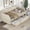Beige, variant on 81" Linen Upholstered Daybed, Convertible Sofa Bed, Twin XL Sleeper with wood slat support reinforced frame trundle for small living spaces, Beige
