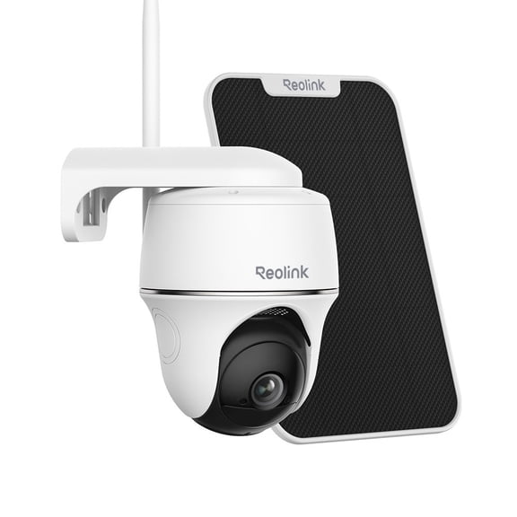 Reolink Argus PT Solar Panel, 5MP Pan Tilt Outdoor Security Battery-Powered 2.4/5GHz Wifi Camera, Smart Person/Vehicle Detection, 2-Way Audio