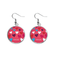thumbnail image 1 of Origa Geometric Heart Pattern Ear Dangle Silver Drop Earring Jewelry Woman, 1 of 3