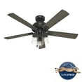 thumbnail image 3 of Hunter 52 inch Indoor Ceiling Fan with LED Lights - Black Ceiling Fan with Pull Chain, For Bedroom, Living Room, or Kitchen, Standard Mount, No Remote, 5 Blades - Hartland 51745, Matte Black, 3 of 15