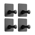 thumbnail image 2 of 4 Pcs Waterproof Plastic Wall Mount Hanger,No Drill Self adhesive Bathroom Hooks,Bath Towel Holder,Multi Purpose Hats Hooks for Bags,Keys,Entryway and Behind Door,Home Storage Organization, 2 of 2