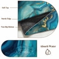 thumbnail image 6 of Teal Blue Marble Area Rug 6x9 FT, Non Slip Living Room Throw Carpet, Ink Painting Modern Abstract Yellow Washable Soft Large Floor Carpet Non-Shedding Rug for Bedroom Dining Room Play Room, 6 of 9
