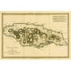 Posterazzi DPI1859936LARGE Carte de Jamaica Circa.1760 de l'Atlas de Toutes les Parties Connues du Globe Terrestre par Cartographe Rigobert Bonne Affiche Imprimée, Grand - 34 x 24 – image 1 sur 1