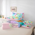 thumbnail image 4 of Erosebridal Kawaii Octopus Bedding Sets Twin Size, Cartoon Whale Starfish Comforter Sets with Sheets, Colorful Scale Reversible Bedding Twin Size, Microfiber Room Decorative, 7pcs, 4 of 6