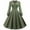 Army Green, variant on LYXSSBYX Long Sleeve Dresses Women's Solid Color Long Sleeve V-Neck Retro High Waist Makings Dress