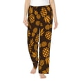 thumbnail image 2 of Goofa Colorful Pineapple Printed Soft Pajama Pants for Women, Wide Leg Comfy Casual Lounge Yoga Pants-Large, 2 of 9