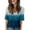 Z21 Blue, variant on Womens Summer Tops Fashion V Neck Half Sleeve Oversized T Shirts Elbow Length Tee Shirts Casual Tops Loose Fit Blue XL