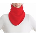 thumbnail image 4 of Women's Warm Neck Scarf Thick Fleece Windproof Buttons Outdoor Scarves for Skiing Cycling Red Free Size, 4 of 5