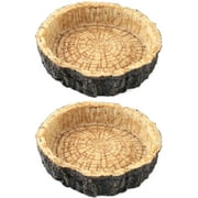 CalPalmy 2 Pack Reptile Food Bowls - Reptile Water and Food Bowls, Novelty Food Bowl for Lizards, Young Bearded Dragons, Small Snakes and More - Made from Non-Toxic, BPA-Free Plastic