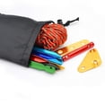 thumbnail image 4 of Tent Stakes Storage Bag Portable Camping Hiking Accessories Drawstring Bag - 22.5cm Sunnimix Estuche de almacenamiento para estantes de tienda, 4 of 7